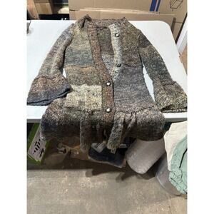 Fever Knit Cardigan Size Large Open Multicolored Long Sleeve Y2K